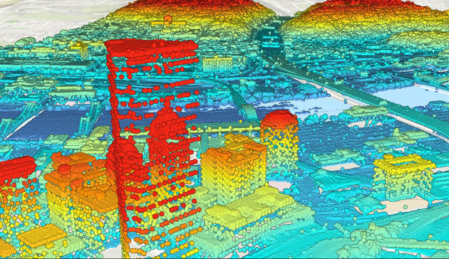 Lidar data of downtown Pittsburgh